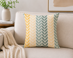 lot de 4 Housses de coussin décoratives de couleur unie