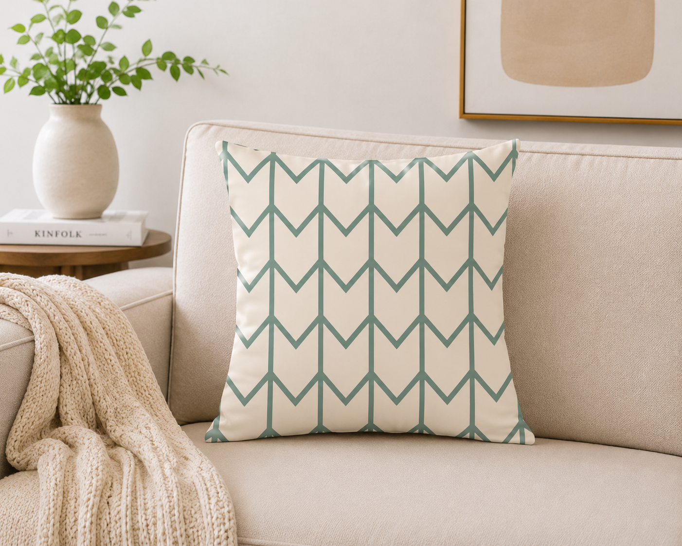 lot de 4 Housses de coussin décoratives de couleur unie