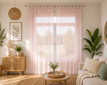 rideaux en voile rose clair