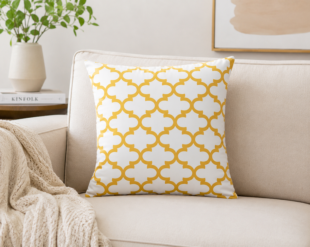 lot de 4 Housses de coussin décoratives de couleur unie