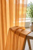 rideaux en voile orange