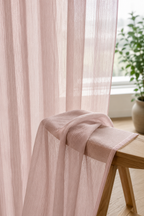 rideaux en voile rose