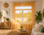 rideaux en voile orange