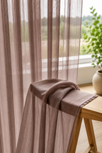 rideaux en voile marron