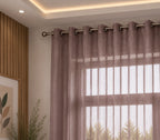 rideaux en voile marron