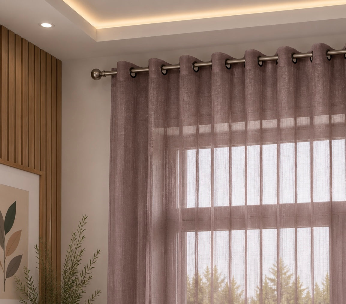 rideaux en voile marron