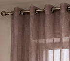petit rideaux en voile marron