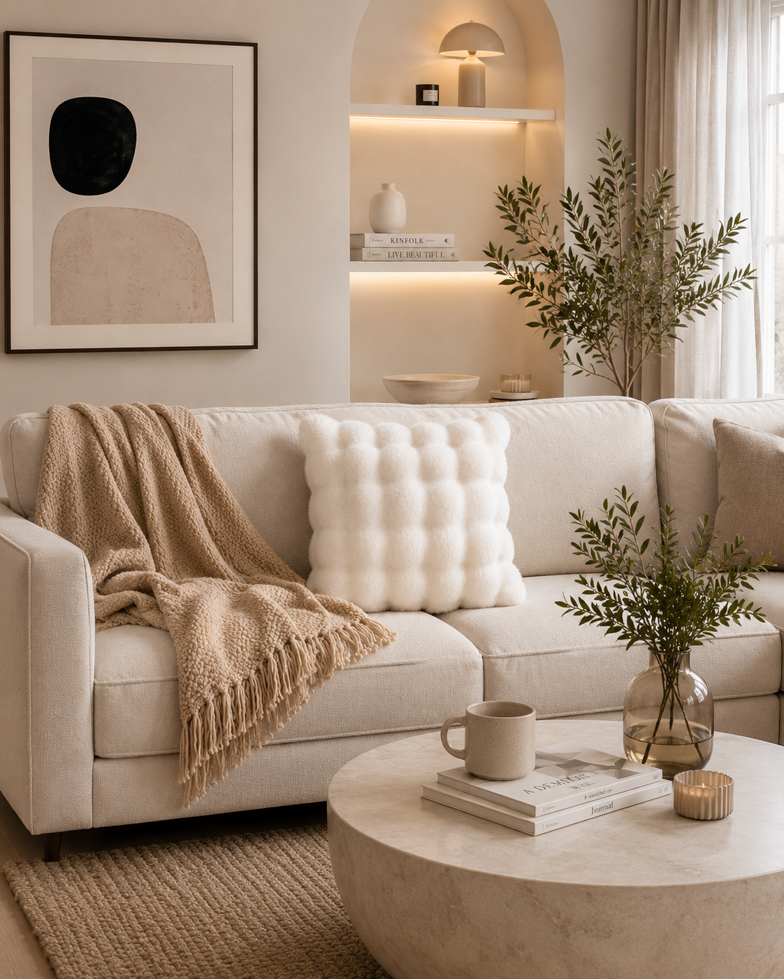 housse et coussin canapé en peluche