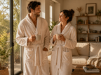 robe de chambre beige homme & femme