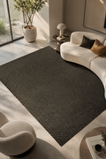 tapis tissé rectangle noir ZIZUR pour salon