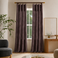 rideaux velours marron