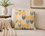 lot de 4 Housses de coussin décoratives de couleur unie