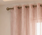petit rideaux en voile rose