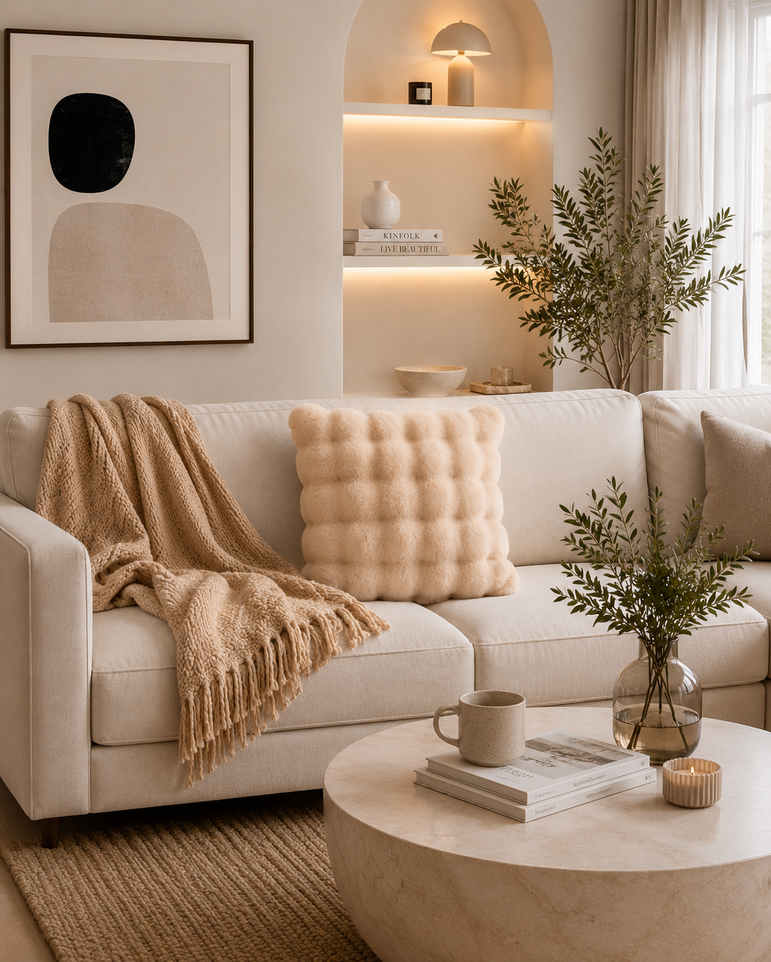housse et coussin canapé en peluche
