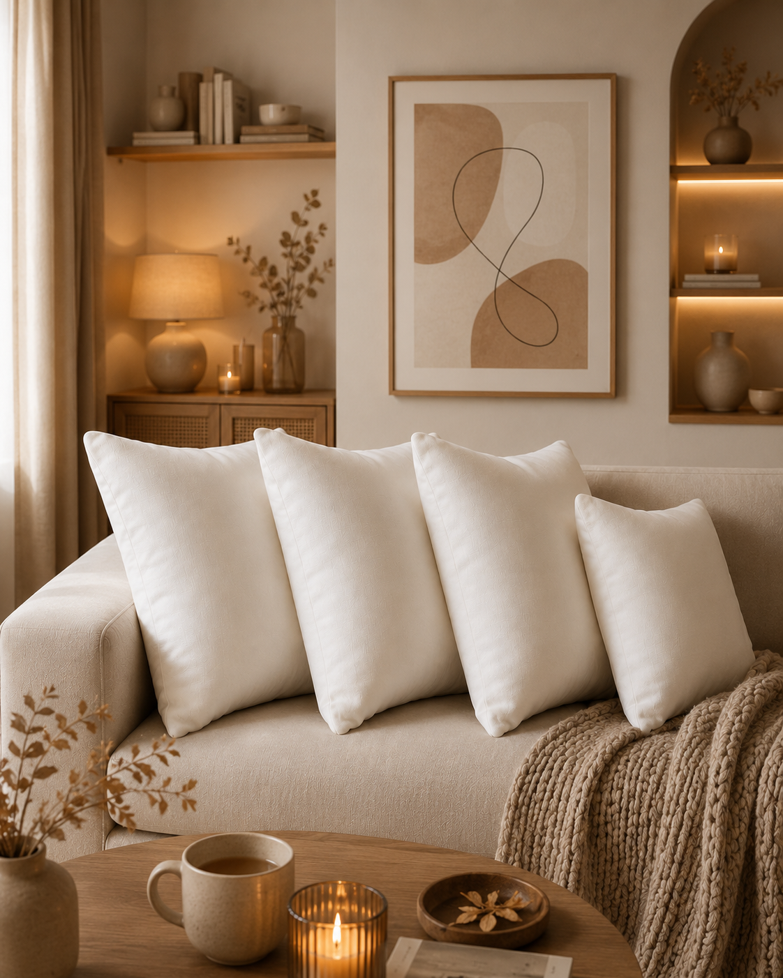 coussin blanc