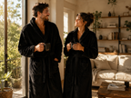robe de chambre noir homme & femme