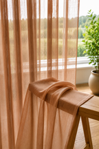 rideaux en voile marron clair