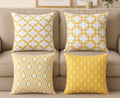 lot de 4 Housses de coussin décoratives de couleur unie