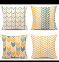 lot de 4 Housses de coussin décoratives de couleur unie