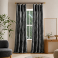 rideaux velours gris argenté