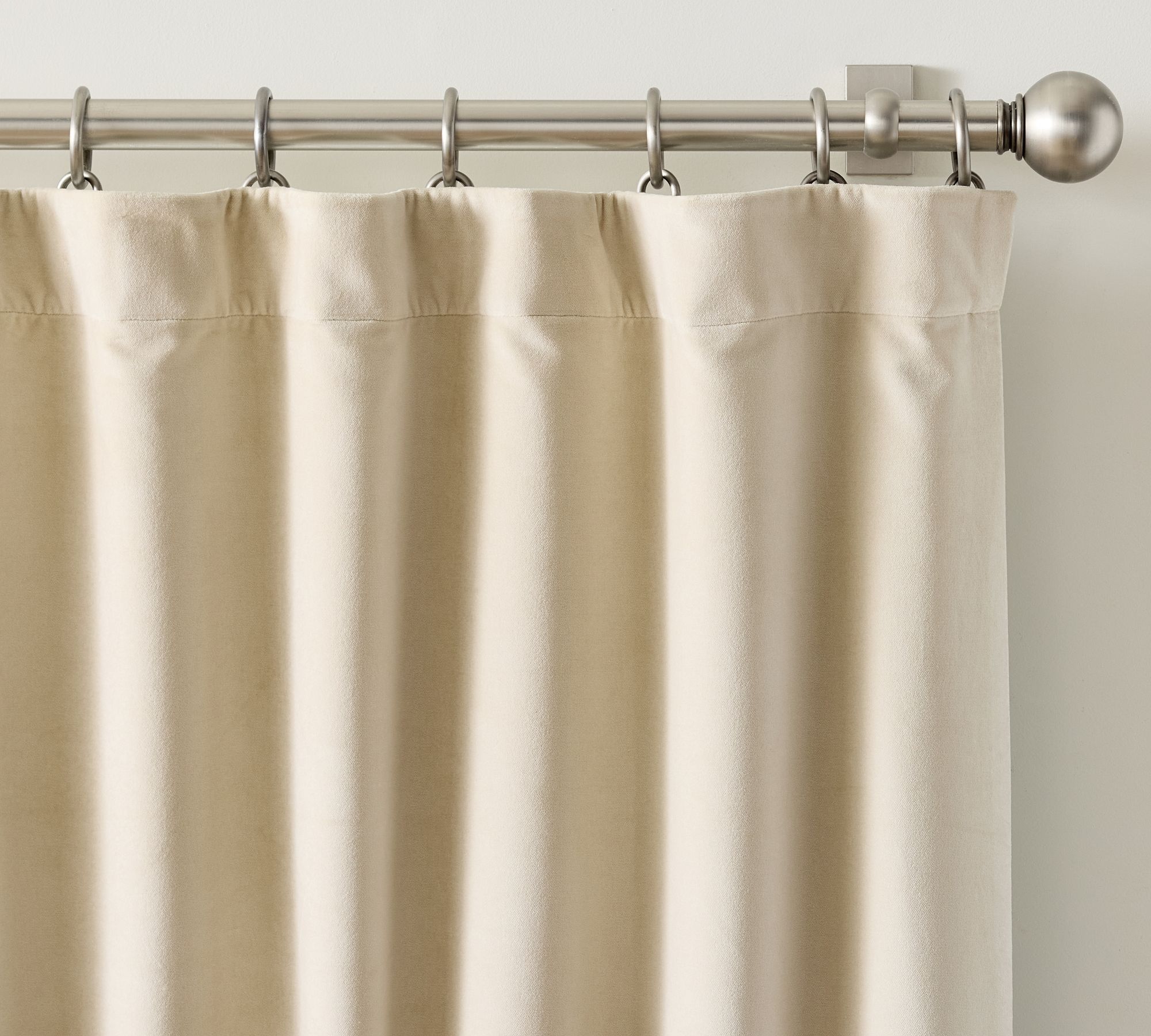 Rideaux occultants aspect lin beige