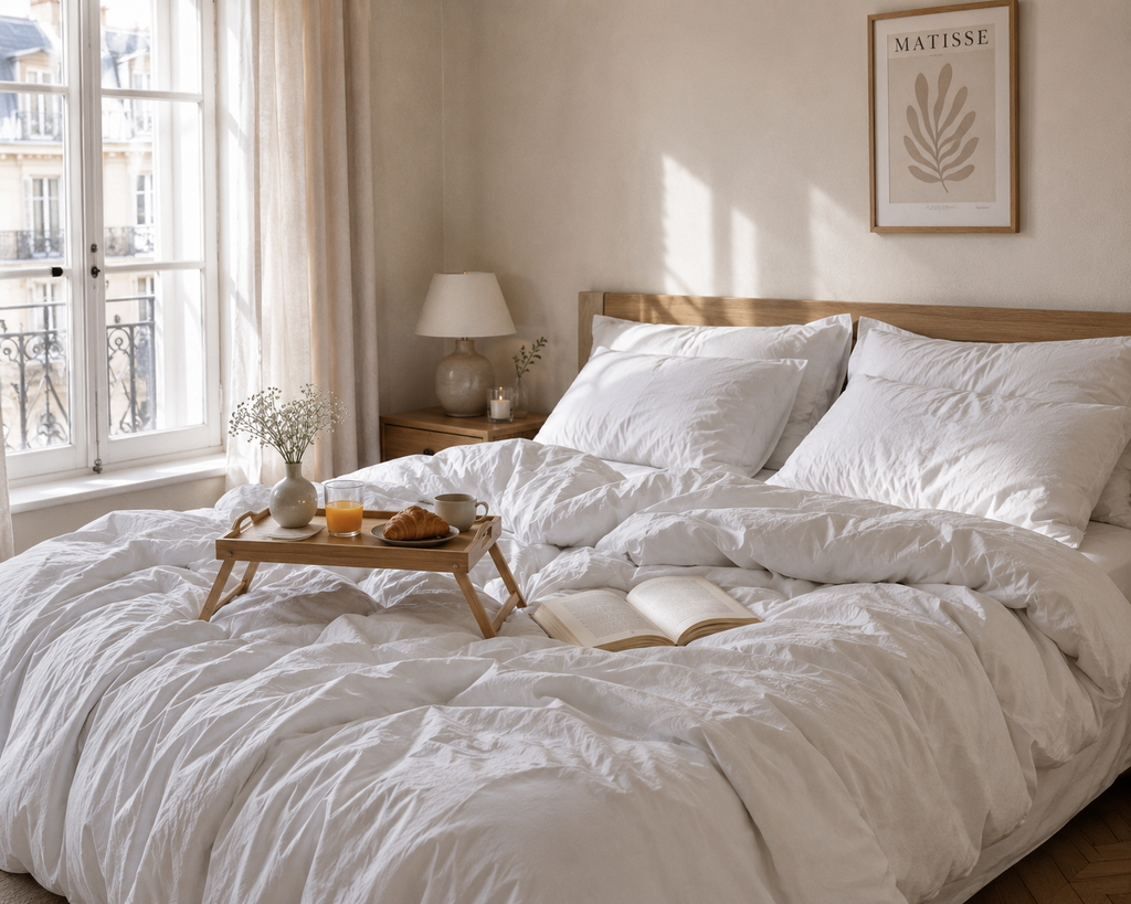 housse de couette blanc