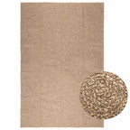 tapis tissé marron  design cercle ZIZUR pour salon