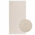 tapis tissé design rectangle  crème ZIZUR pour salon