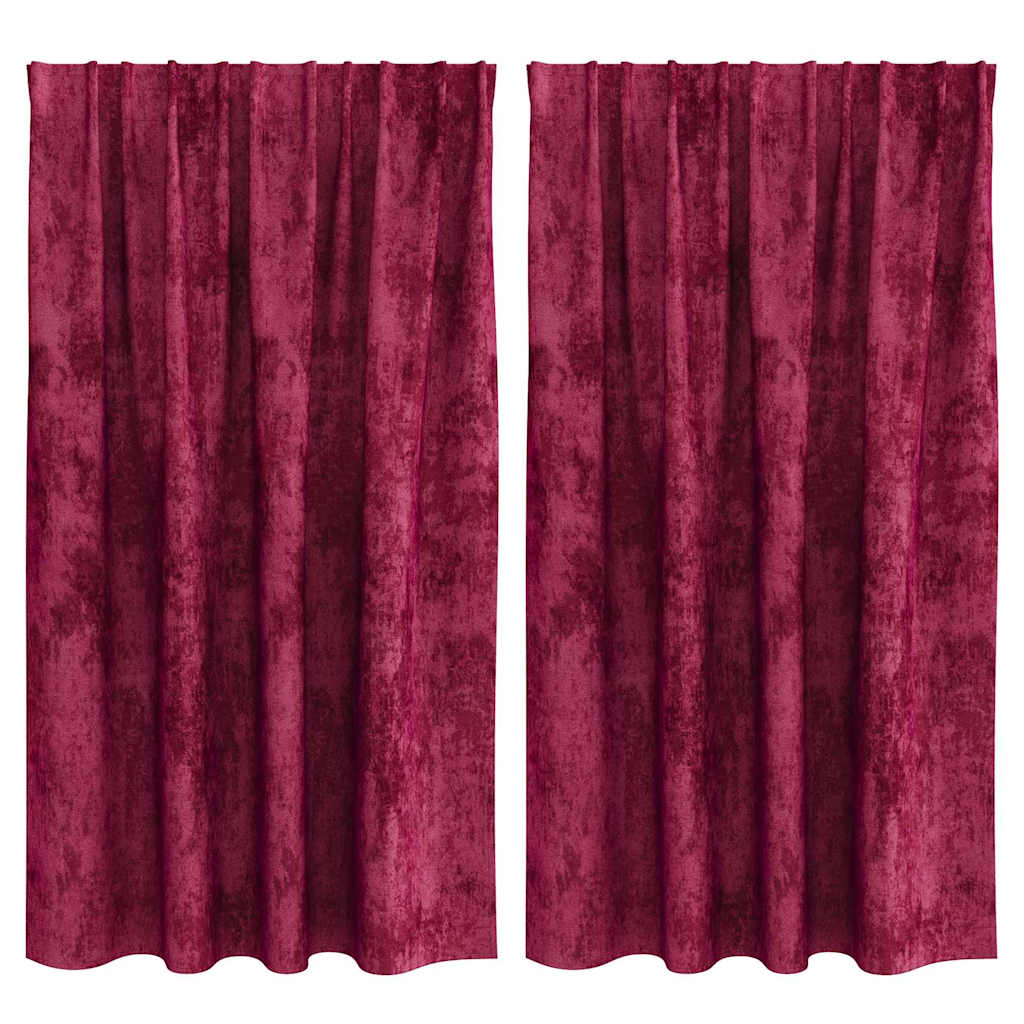 Rideaux en velours rouge bordeaux