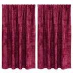 Rideaux en velours rouge bordeaux
