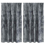 rideaux velours gris argenté