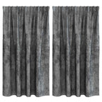 rideaux velours gris