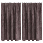 rideaux velours marron