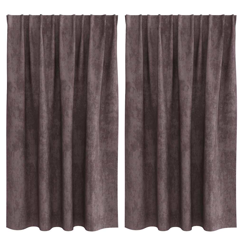 rideaux velours marron