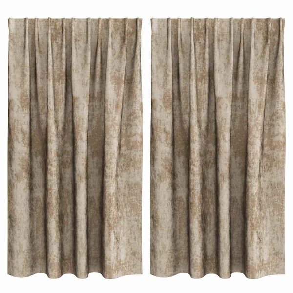 rideaux velours champagne