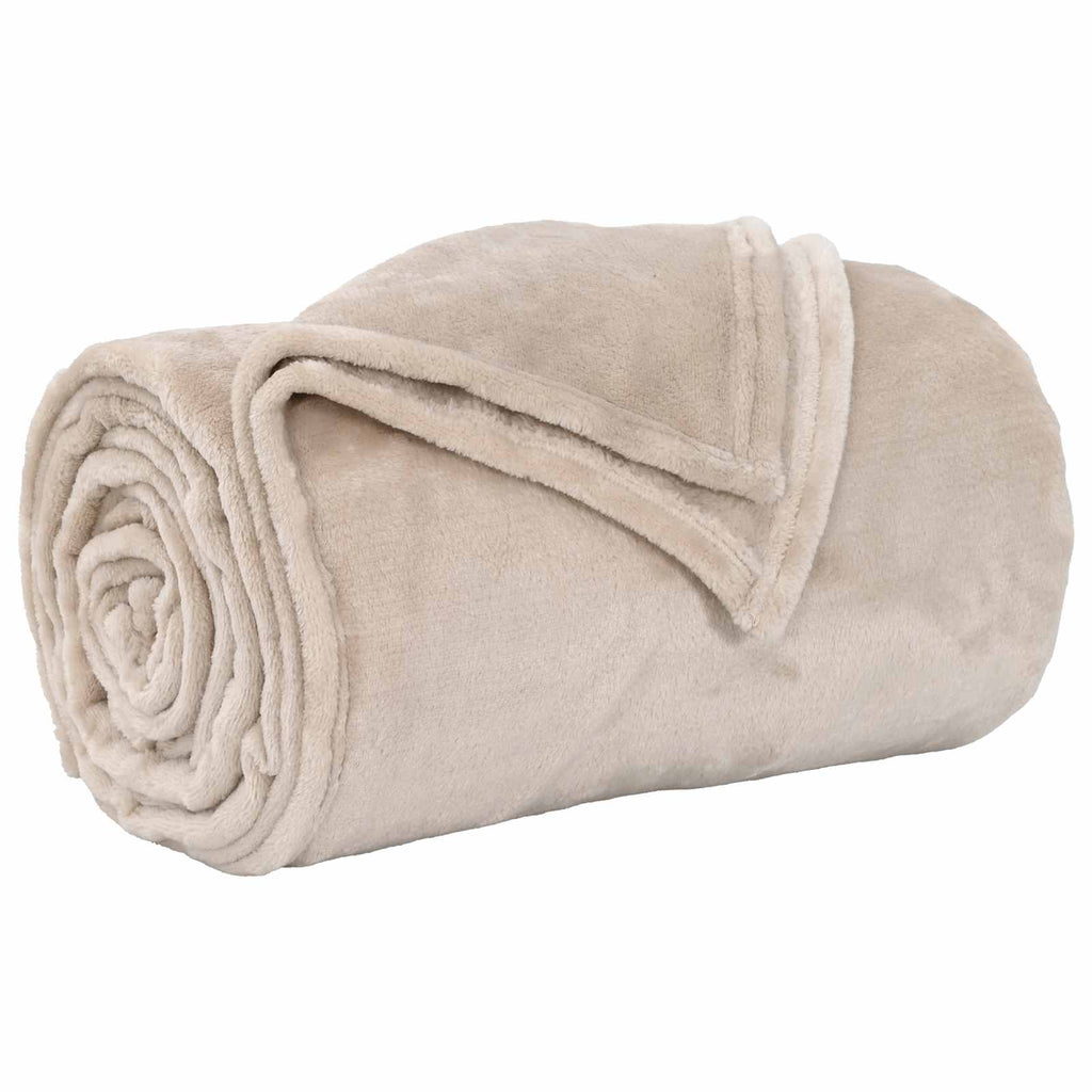 plaid canapé beige