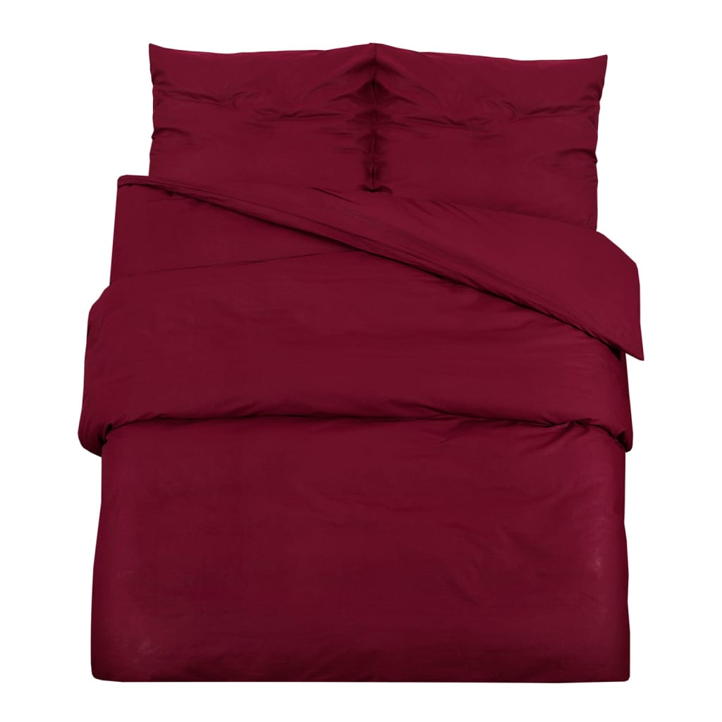 housse de couette rouge bordeaux