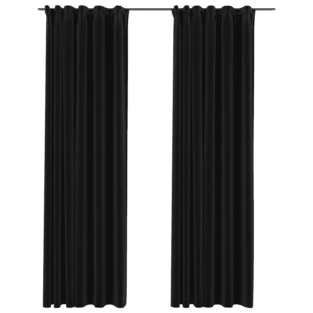 Rideaux occultants aspect lin noir