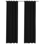 Rideaux occultants aspect lin noir