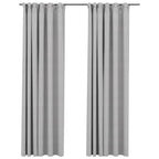 Rideaux occultants aspect lin gris