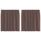 petit rideaux en voile marron