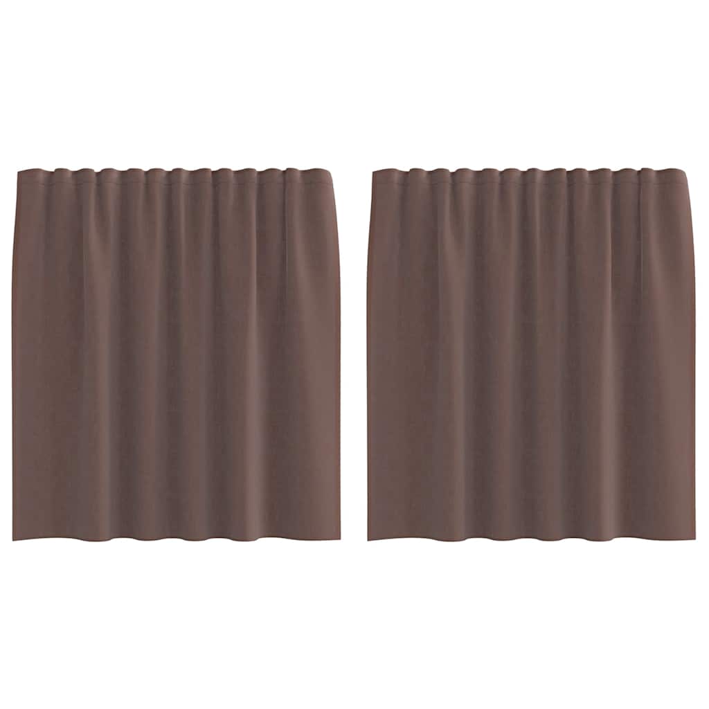 petit rideaux en voile marron
