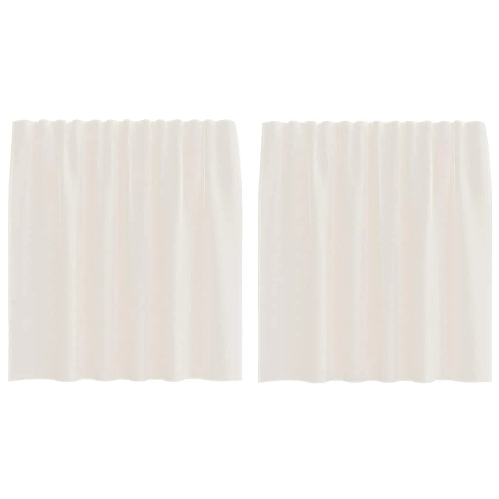 petit rideaux en voile crème