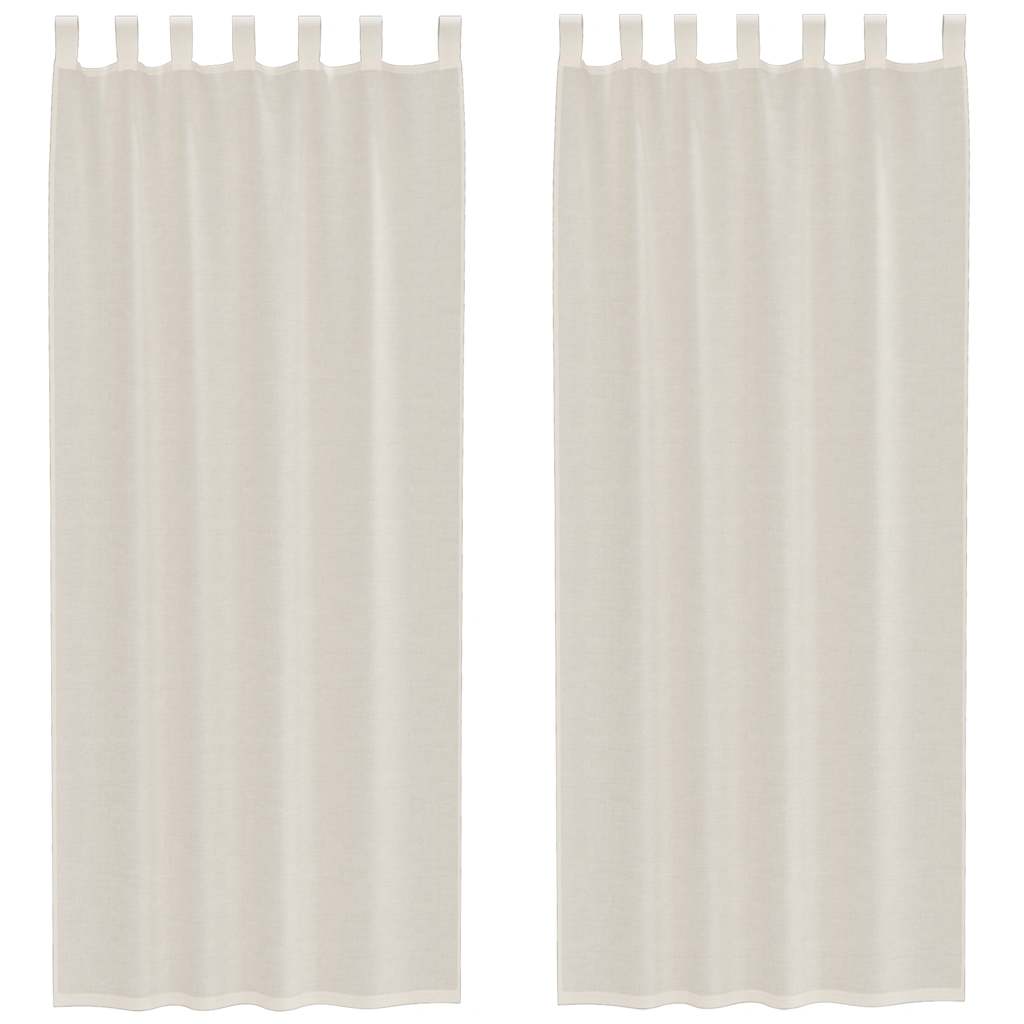 rideaux en voile crème