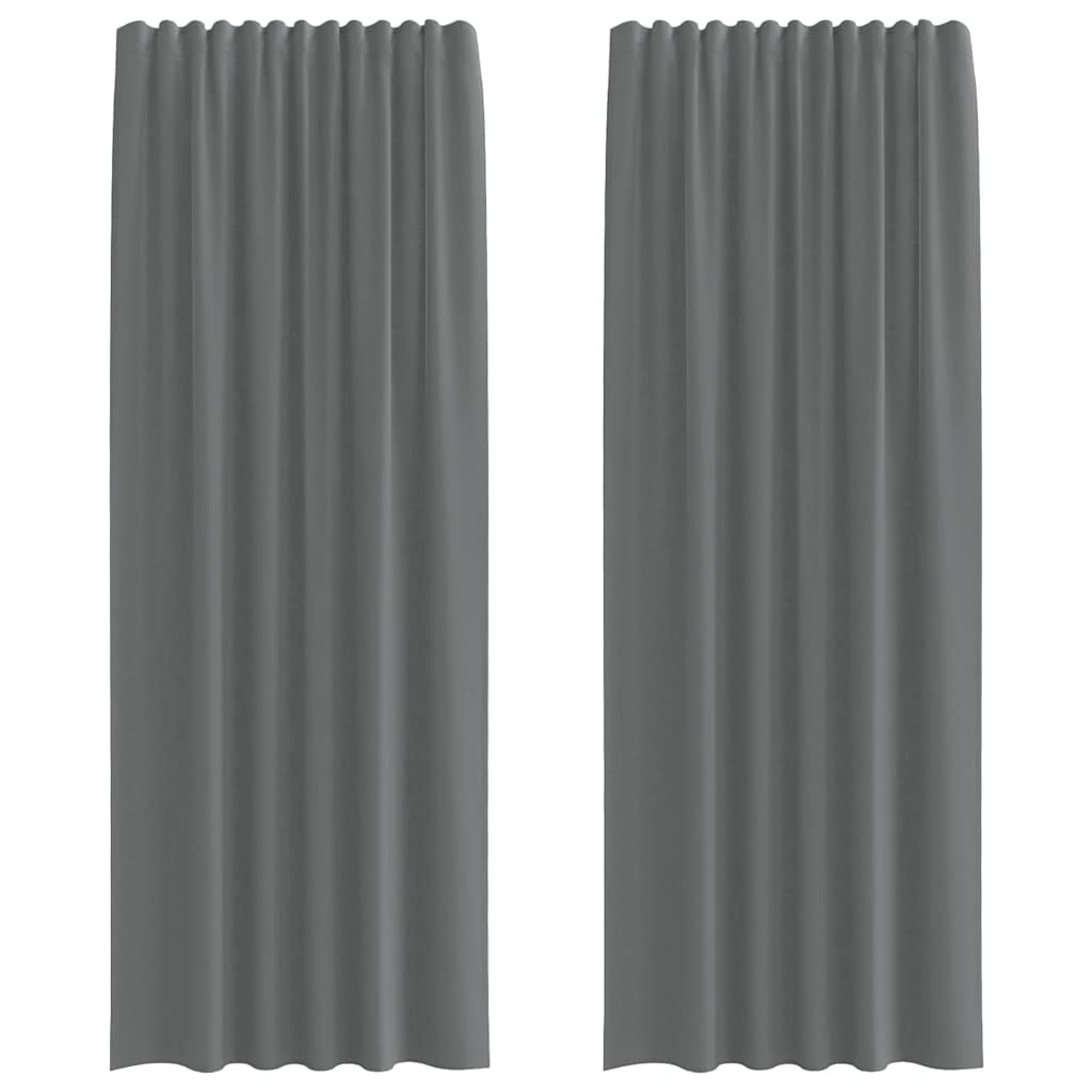 rideaux en voile gris foncé