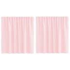 petit rideaux en voile rose clair