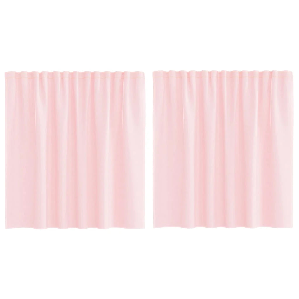 petit rideaux en voile rose clair