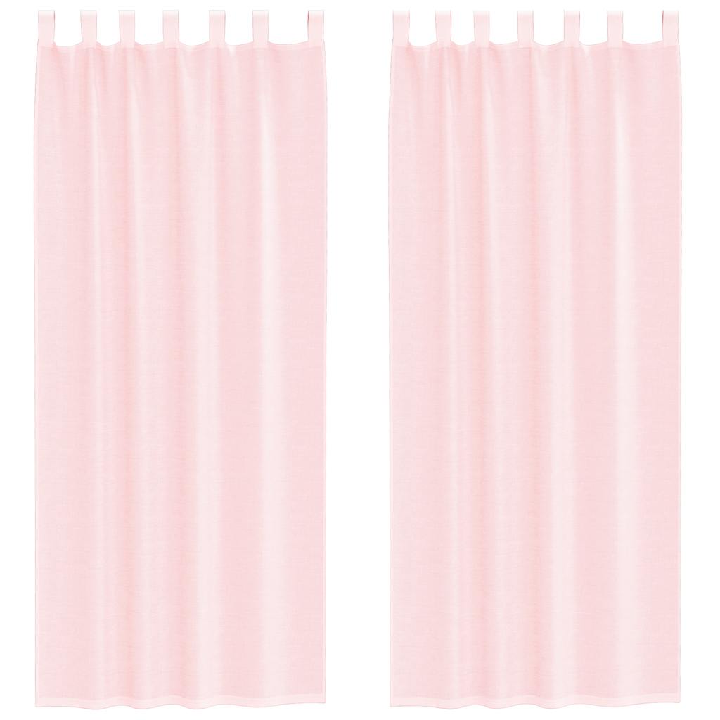 rideaux en voile rose clair
