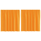 petit rideaux en voile orange