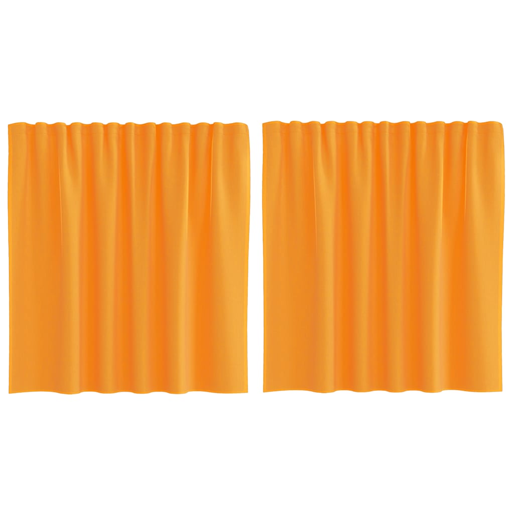 petit rideaux en voile orange